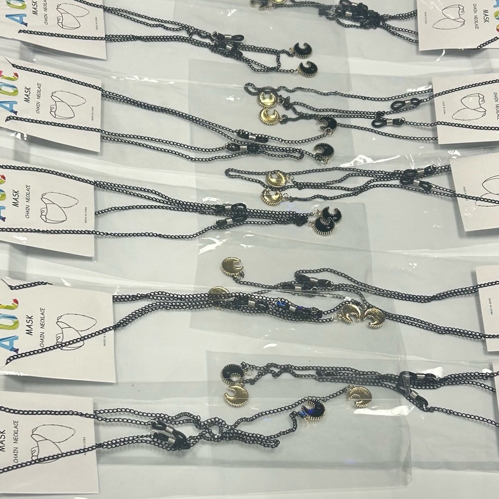 12 / $12 - AOC Black Glasses Chain with Moon Charms